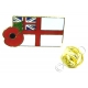 Royal Navy White Ensign With Poppy Lapel Pin Badge